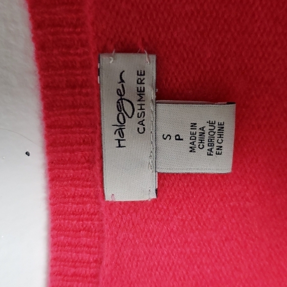 Halogen cashmere longline sweater, fushia/hot pink color, women's size small - Picture 4 of 6